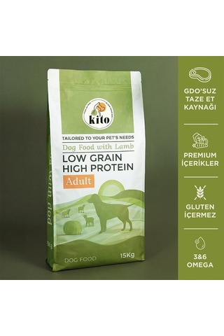 Doğal Besi Kuzu Etli Yetişkin Köpek Maması 15 Kg