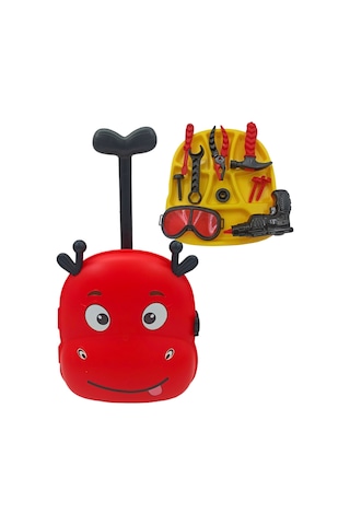 Oyuncak Tamir Seti Çekçekli Valizli Çantalı Tamir Seti 10 Parça