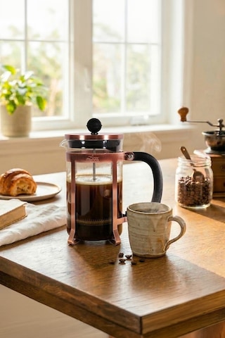 Any Morning Ff120 Kahve Ve Bitki Çayı İçin French Press 600 Ml Rose Gold