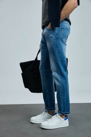 Lufian Franz Smart Jean Erkek Pantolon Slim Fit Mavi Mavi 111200196100300 Mavi