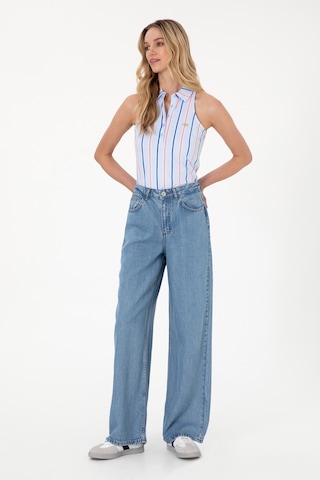 U.S. Polo Assn. Kadın Açık Mavi Loose Fit Jean Pantolon 50304321-DN0021