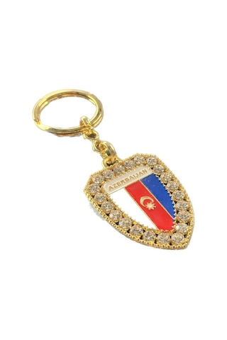 Azerbaycan Bayraklı Anahtarlık Azərbaycan Bayrağı Metal Açarlıq Hediyelik Anahtarlık Çanta Aksesuarı