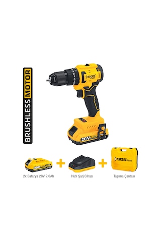 Sgs Akülü Darbeli Matkap / 20 Volt / 2 Ah / Kömürsüz