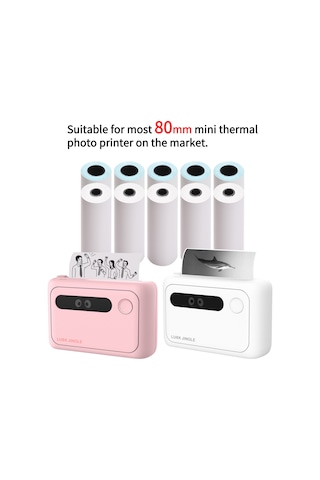 Aubyhe 76x30mm 10'lu Paket 10 Yıllık Dayanıklı Termal Kağıt - Suya/yağa/sürtünmeye Dayanıklı, Bisfenol A Yok, Yüksek Renk Doğruluğu 10 Rulo