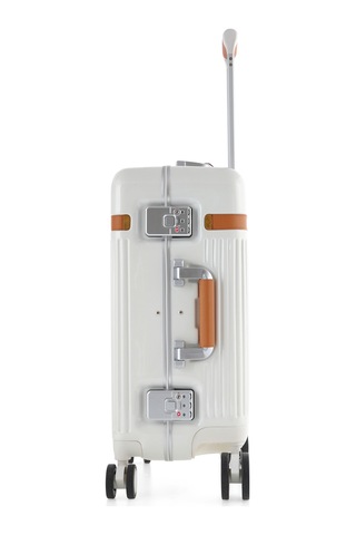 Orta Boy Tsa Kilitli Ve 360 Dönebilen Tekerlekli Seyahat Valizi - Beyaz Beyaz