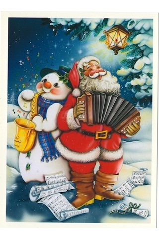 Kartpostal 5 Li Yılbaşı Noel Baba