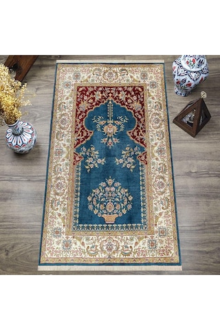 Hitit Halı Seccade Namazlık Yüksek Kalite Dot Taban 80x130 Çok Renkli