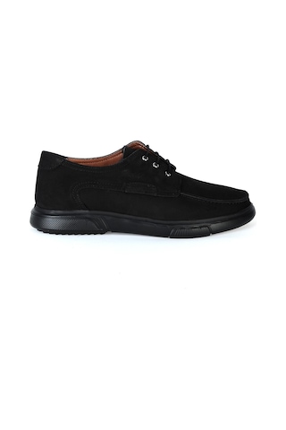Dropland 8522 Siyah Nubuk %100 Deri Erkek Casual Ayakkabı 001