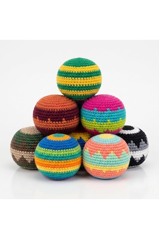 El Yapımı%100 Pamuk Hacky Sack - Ayak Topu - Gerginlik Giderici Eğlence Topu - Dayanıklı Ve Hafif Çok Renkli