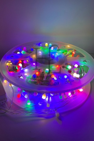 50 M Rgb İp Led Işık Ip20 İç Mekan Eklenebilir Fonksiyonlu Şeffaf Kablolu Dekoratif Led Işık Çok Renkli