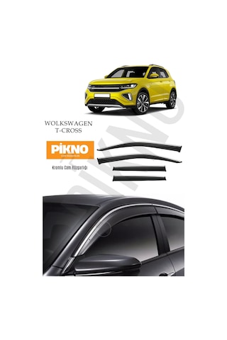 Volkswagen T-cross Kromlu Cam Rüzgarlığı 4'lü Set A+ Plus