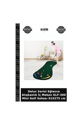 Delux Serisi Eğlence Alışkanlık İç Mekan Glf-300 Mini Golf Sahası 91x275 Cm Çok Renkli