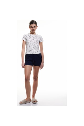 Koton Pamuklu Beli Bağlamlı Cepli Dokulu Şort Pijama Altı Lacivert 5slk80003mk Lacivert