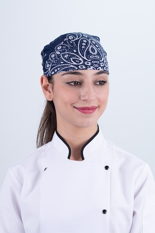 Chef Bone Kep Aşçı Şef Şapkası Şal Desen Bandana Çok Renkli