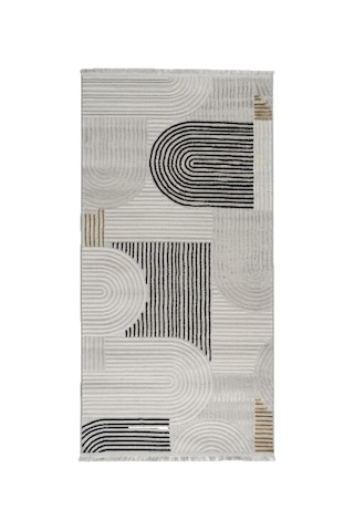 Arma Serisi Multi Gri Geometrik Desenli Modern Halı Mc 402 Çok Renkli