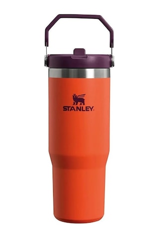 Stanley The Iceflow Flip Straw Pipetli Termos Bardak 0.89 LT 30 OZ - Tigerlily Turuncu