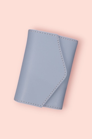 Modica Paris - Vegan Deri Akordiyon Kartlık Cüzdan Şıklık Ve Fonksiyonun Buluştuğu Kusursuz Tasarım Buz-mavisi Mavi