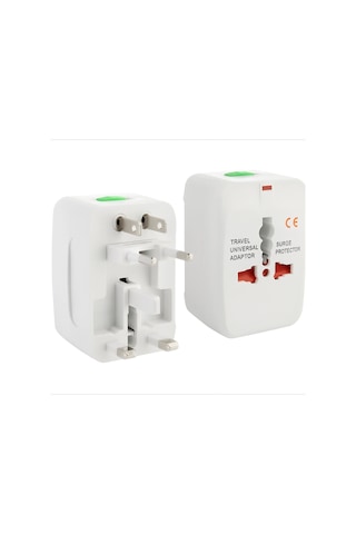 Evrensel Seyahat Güç Adaptörü All-in-one Abd İngiltere Ab Au Uyumlu Led Işıklı