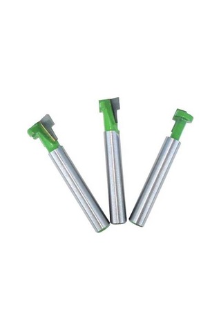 Fortunelane 3'lü Karbon Çelik Ahşap Freze Ucu Seti - Kilit Delik, Çerçeve Asma Ve T-çizgi İşlemleri İçin Mavi