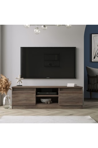 Cholet Tv Ünitesi Tv Sehpası 2 Kapaklı 120cm Kahve Cho1-cu Kahverengi