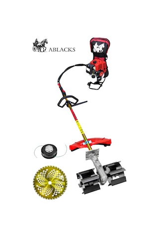 Ablacks C-52 Sırt Tırpan + Toprak Çapalama Aparatı 2 Adet Çapa + Halı Fırçası