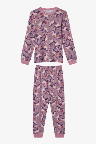 Penti Kız Çocuk Lila Star Unicorn Uzun Kollu Pijama Takımı