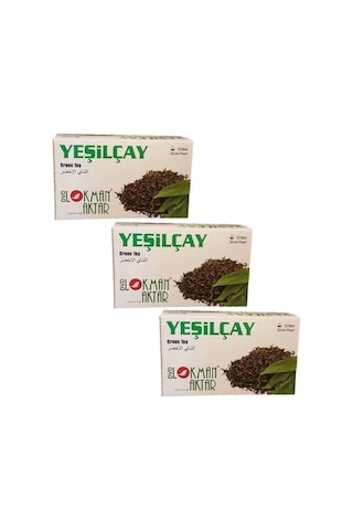 Yeşil Çay 20 'li Süzen Poşet Yeşilçay, 3 Adet Lokman Aktar