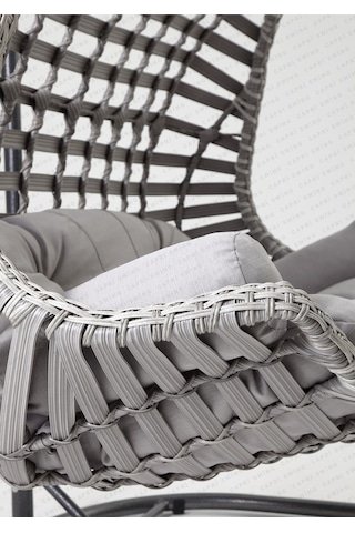 Gardenya Bahçe Capri Swing Cunda Rattan Bahçe Ve Balkon Salıncağı Gri