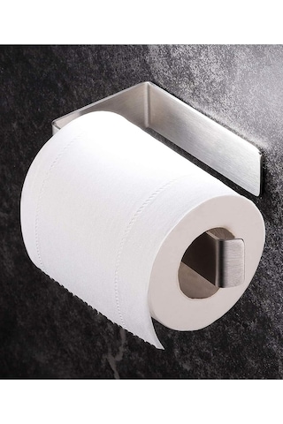 Deltahome Paslanmaz Çelik Set Yapışkanlı Tuvalet Kağıtlığı Ve 2 Adet Banyo Askısı - Anında Kolay Montaj Diğer