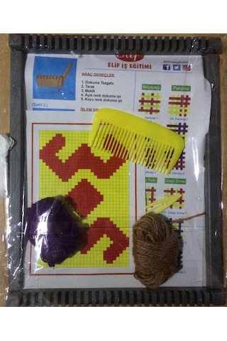 Halı Dokuma Tezgahı. Eğitici Dokuma Tezgahı Seti. Kasnak