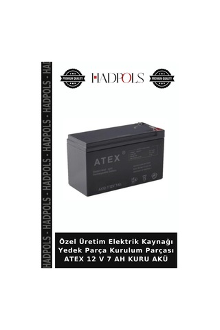 Özel Üretim Elektrik Kaynağı Yedek Parça Kurulum Parçası Atex 12 V 7 Ah Kuru Akü