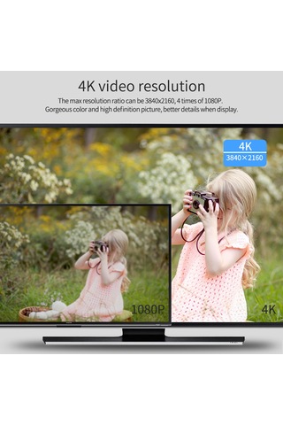 Xiyyadms Mirascreen Tc02 Type-c'den Hd'ye 4k 30hz Ekran Yansıtıcı Kablosu, Usb Beslemeli, Plug And Play, Gümüş-siyah