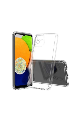 Zore Galaxy Uyumlu A04e Kılıf Msra 2mm Anti Shock Silikon - Renksiz Renksiz