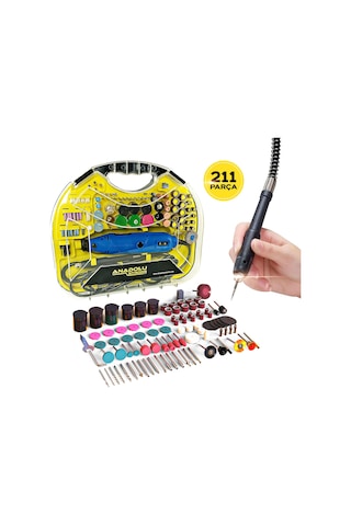 Anadolustrong 6 Kademe Devir Ayarlı Gravür Hobi Taşlama Seti