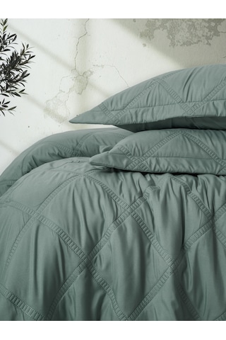 Cotton Box Serra Çift Kişilik Yatak Örtüsü Tila Mint Mint