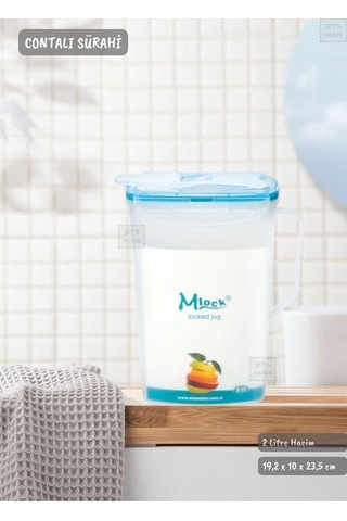 Contalı Sürahi Plastik Hava Almaz Sürahi 2 Litre Bpa Free