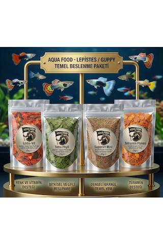 Aqua Food Lepistes Başlangıç Yem Paketi 4x25gr Aqua Food Lepistes Başlangıç Yem Paketi 4x25gr