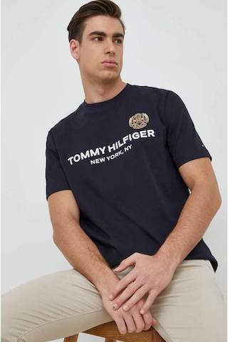 Tommy Hilfiger Erkek Sıfır Yaka T-shirt K.lacivert