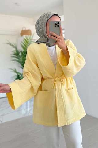 Müslin Kimono - Sarı Sarı