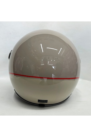 Nero Tk-06 Şefaf Vizörlü Yarım Açık Kask Parlak Bej