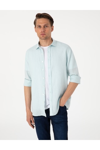Pierre Cardin Erkek Yeşil Gömlek Desenli 50303293-vr115 Yeşil