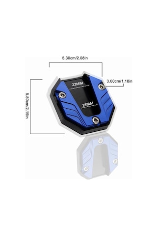 Gümüş Semetal Motosiklet Standı Ayak Uzatma Yan Standı Destek Pedi Uzatma Plakası Elektrikli Bisiklet Yan Park İçin
