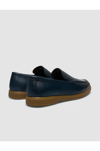 %100 Hakiki Deri Lacivert Erkek Loafer Lacivert
