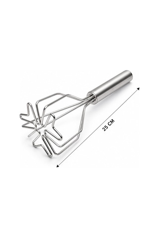 Patates Ezici - Kalp Şekilli - Paslanmaz Çelik - 26 Cm Uzunluk Sunum Aracı Aşçı Gereci Pratik Alet