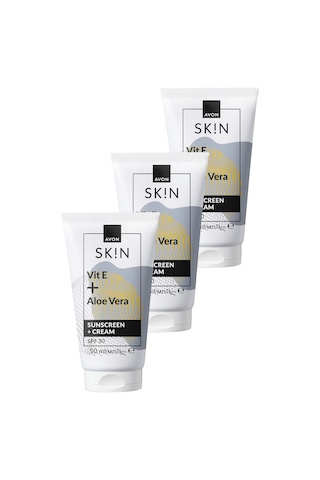Avon Skin Güneş Koruyucu + Krem SPF30 3 x 50 ML