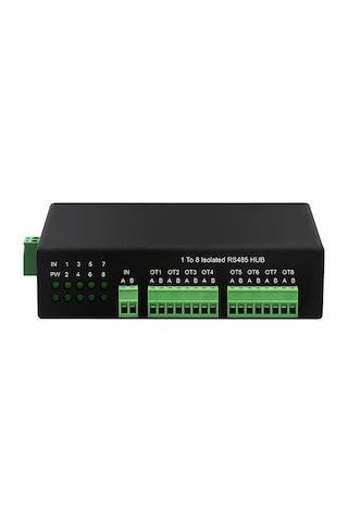 Jzcat RS485 Endüstriyel İzole 8 Port Hub