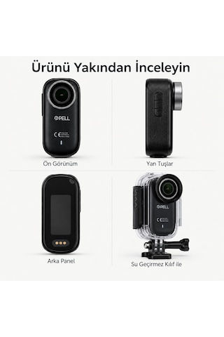 M11 4k Ultra Hd Wifi Aksiyon Kamerası, Ip65 Su Geçirmez Titreşim Önleyici Geniş Açılı Kamera Siyah