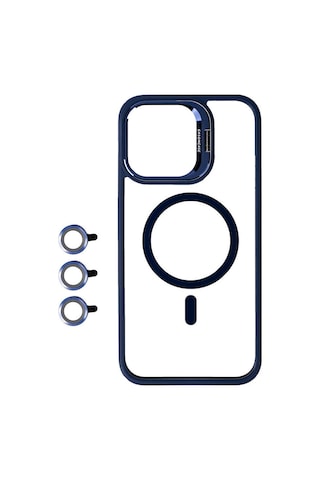 Apple Uyumlu iPhone 15 Pro Max Kılıf Case, Lens Koruyuculu Mıknatıslı Magsafe Wireless Şarj Destekli Kapak