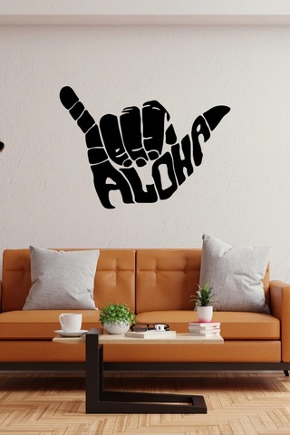 Aloha El Illustration Duvar Dekor Sticker 30 X 21 Cm