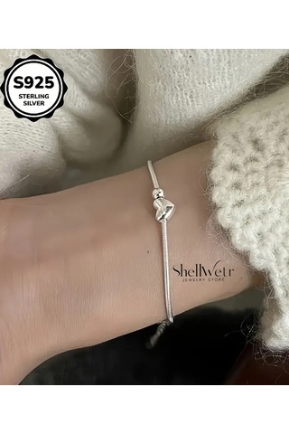 Palermo S925 Ayar Gümüş Kalp Kolye Ve Gümüş Bileklik Altın - Gümüş